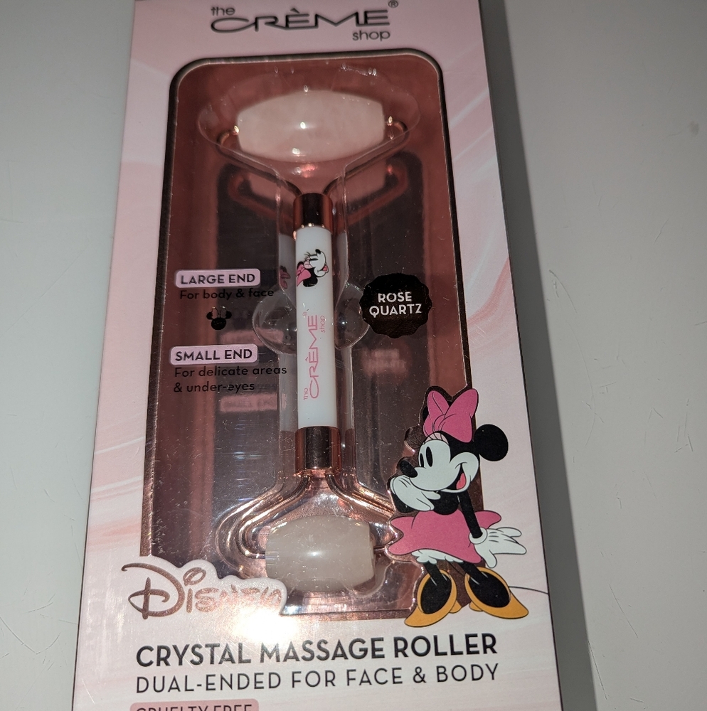 ~The Creme Shop Disney Minnie Mouse Rose Quartz Crystal Dual Ended Massage Roll